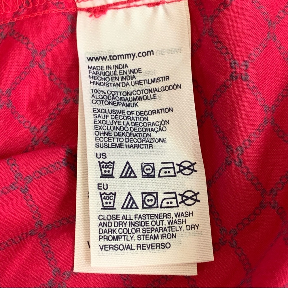 Tommy Hilfiger Women's Long Sleeve Button Up Classic Shirt Cotton Pink L *Flaw - Picture 14 of 16